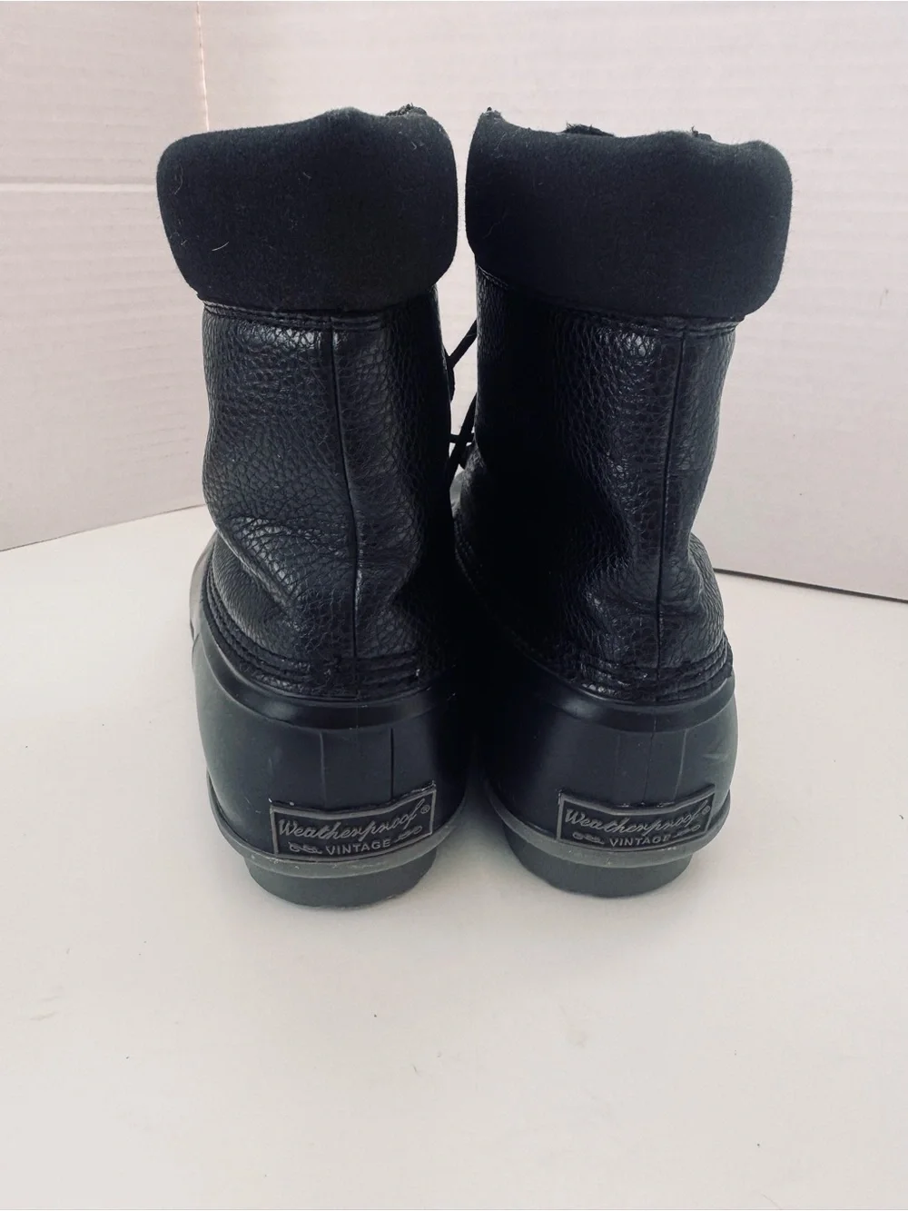 Weatherproof Vintage Men’s Adam II Black Waterproof Duck Boots Size 9M